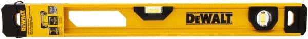 DeWALT - 24" Long 3 Vial I-Beam Level - Aluminum, Yellow - Strong Tooling