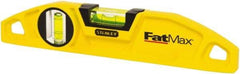 Stanley - 2 Vial, 9" Aluminum Die Cast Torpedo Level - Magnetic, Yellow - Strong Tooling