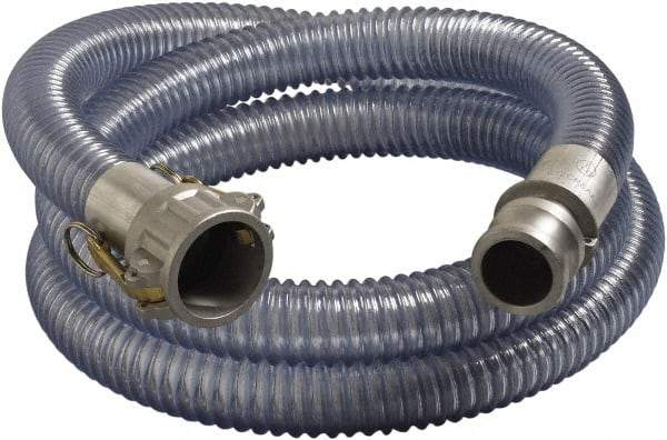 Alliance Hose & Rubber - 4" Inside x 4.71" Outside Diam, Food & Beverage Hose - 10" Bend Radius, Clear, 20' Long, 35 Max psi, 29 Vacuum Rating - Strong Tooling