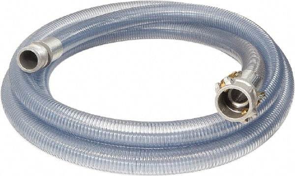 Alliance Hose & Rubber - 2-1/2" Inside x 2.89" Outside Diam, Food & Beverage Hose - 10" Bend Radius, Clear, 10' Long, 65 Max psi, 29 Vacuum Rating - Strong Tooling