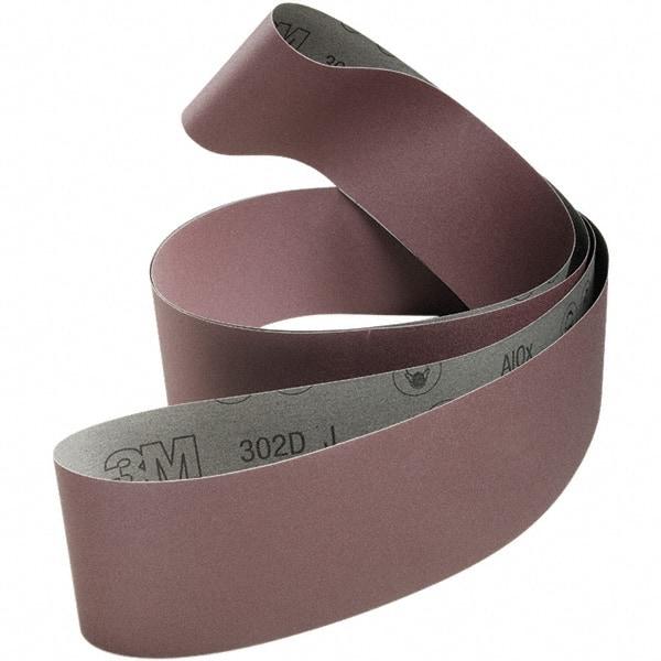 3M - 3" Wide x 132" OAL, 240 Grit, Aluminum Oxide Abrasive Belt - Aluminum Oxide, Coated, Cloth Backing, Series 302D - Strong Tooling