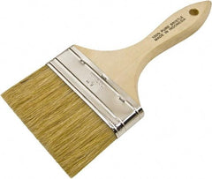 Wooster Brush - 4" Flat Hog Chip Brush - 2" Bristle Length, 5-3/4" Wood Beavertail Handle - Strong Tooling