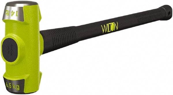 Wilton - 14 Lb Head, 36" Long Sledge Hammer - Steel Head, Steel Handle with Grip - Strong Tooling