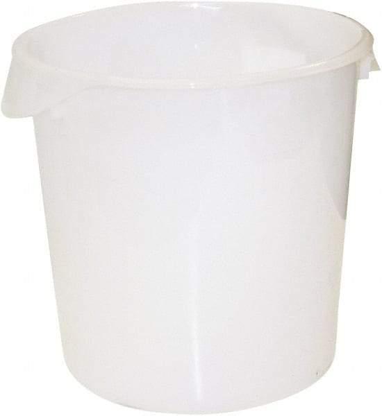 Rubbermaid - Round, White Polyethylene Food Storage Container - 14" High x 13.1" Wide - Strong Tooling