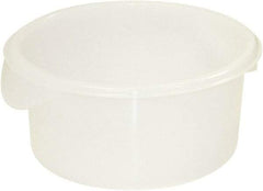 Rubbermaid - Round, White Polyethylene Food Storage Container - 7.6" High x 10" Wide - Strong Tooling