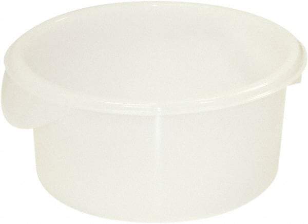 Rubbermaid - Round, White Polyethylene Food Storage Container - 4" High x 8-1/2" Wide - Strong Tooling