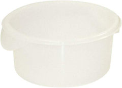 Rubbermaid - Round, White Polyethylene Food Storage Container - 4" High x 8-1/2" Wide - Strong Tooling