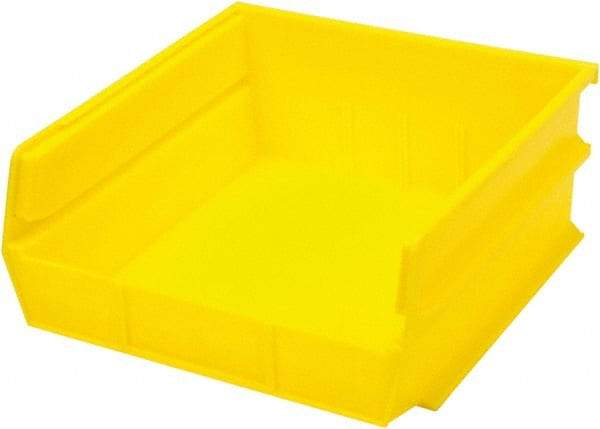 Triton - 10-7/8" Deep, Yellow Polypropylene Hopper Stacking Bin - 5" High x 11" Wide x 10-7/8" Long - Strong Tooling