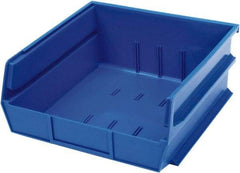 Triton - 10-7/8" Deep, Blue Polypropylene Hopper Stacking Bin - 5" High x 11" Wide x 10-7/8" Long - Strong Tooling