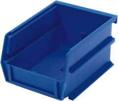 Triton - 5-3/8" Deep, Blue Polypropylene Hopper Stacking Bin - 3" High x 4-1/8" Wide x 5-3/8" Long - Strong Tooling