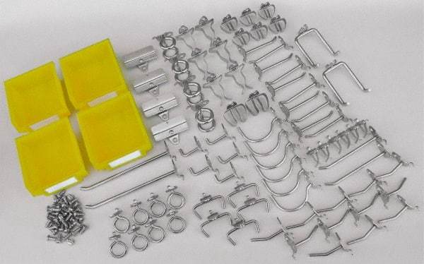 Triton - 83 Piece, Pegboard Hook Set - Zinc Alloy & Steel - Strong Tooling