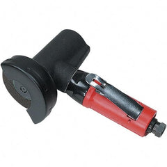 Autobrade Red - 3" Wheel Diam, 20,000 RPM, Pneumatic Cutoff & Cutoff-Grinder Tool - Right Angle Handle, 1/4 NPT Inlet - Strong Tooling