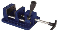 Gibraltar - 3" Jaw Opening Capacity x 1-1/16" Throat Depth, Horizontal Drill Press Vise - 3" Wide Jaw, Stationary Base, Standard Speed, 7-1/4" OAL x 2.975" Overall Height, Cast Iron - Strong Tooling