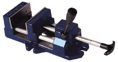 Gibraltar - 6" Jaw Opening Capacity x 1-5/8" Throat Depth, Horizontal Drill Press Vise - 6" Wide Jaw, Stationary Base, Standard Speed, 14-5/8" OAL x 4-1/2" Overall Height, Cast Iron - Strong Tooling