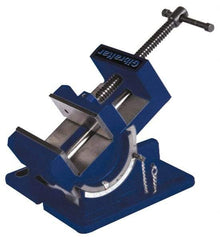 Gibraltar - 3" Jaw Width, 3" Jaw Opening Capacity, Angle Stationary Machine Vise - Manual Operation, 1 Station, 8-5/8" Long x 4-1/8" High x 1-1/8" Deep, 1-1/8" Jaw Height - Strong Tooling