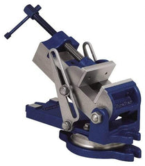 Gibraltar - 4" Jaw Width, 4" Jaw Opening Capacity, Angle Swivel Machine Vise - Manual Operation, 1 Station, 12-1/4" Long x 5-15/16" High x 1-3/4" Deep, 1-3/4" Jaw Height - Strong Tooling