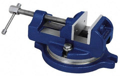 Gibraltar - 6" Jaw Width, 6" Jaw Opening Capacity, Horizontal Swivel Machine Vise - Manual Operation, 1 Station, 14-1/2" Long x 5-1/2" High x 2" Deep, 2" Jaw Height - Strong Tooling