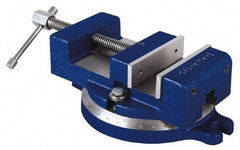 Gibraltar - 4-1/2" Jaw Width, 4" Jaw Opening Capacity, Horizontal Swivel Machine Vise - Manual Operation, 1 Station, 11-1/2" Long x 3-1/2" High x 1-1/4" Deep, 1-1/4" Jaw Height - Strong Tooling