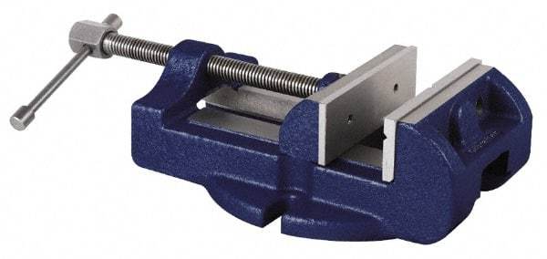 Gibraltar - 3" Jaw Width, 3" Jaw Opening Capacity, Horizontal Stationary Machine Vise - Manual Operation, 1 Station, 9" Long x 2-3/4" High x 1-1/2" Deep, 1-1/2" Jaw Height - Strong Tooling