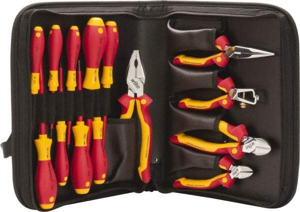 Wiha - 14 Piece Insulated Hand Tool Set - Comes in Zippered Case - Strong Tooling