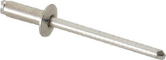 RivetKing - Size 54 Dome Head Stainless Steel Open End Blind Rivet - Stainless Steel Mandrel, 0.188" to 1/4" Grip, 0.312" Head Diam, 0.16" to 0.164" Hole Diam, 0.425" Length Under Head, 5/32" Body Diam - Strong Tooling