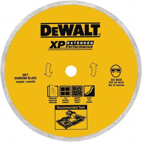 DeWALT - 8" Diam, 5/8" Arbor Hole Diam, Wet & Dry Cut Saw Blade - Diamond-Tipped, Standard Round Arbor - Strong Tooling