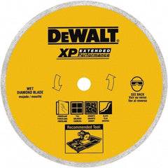 DeWALT - 8" Diam, 5/8" Arbor Hole Diam, Wet & Dry Cut Saw Blade - Diamond-Tipped, Standard Round Arbor - Strong Tooling