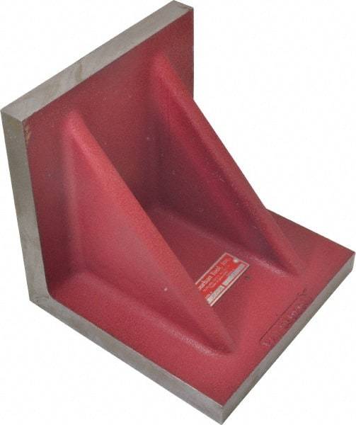 Suburban Tool - 8" Wide x 8" Deep x 8" High Cast Iron Machined Angle Plate - Standard Plate, Flat Surface, Double Web, 7/8" Thick, Single Plate - Strong Tooling