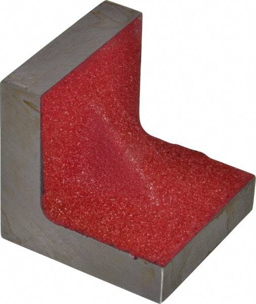 Suburban Tool - 2" Wide x 2" Deep x 2" High Cast Iron Precision-Ground Angle Plate - Standard Plate, Flat Surface, Single Web, 1/2" Thick, Single Plate - Strong Tooling