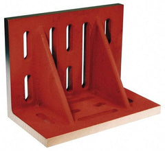 Suburban Tool - 20" Wide x 12" Deep x 16" High Cast Iron Machined Angle Plate - Slotted Plate, Through-Slots on Surface, Double Web, 1-1/8" Thick, Single Plate - Strong Tooling