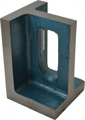 Interstate - 1 Hole, 6" High x 4" Wide x 4" Deep, Right Angle Iron - Semi-Steel, Machined, Parallel to within 0.003" per 6", Square to within 0.004" per 6" - Strong Tooling