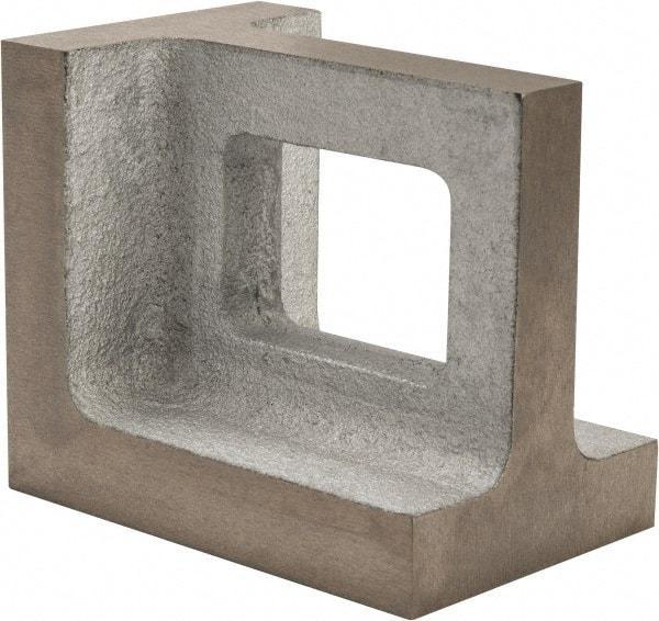 Interstate - 1 Hole, 6" High x 4" Wide x 5" Deep, Right Angle Iron - Semi-Steel, Machined, Parallel to within 0.003" per 6", Square to within 0.004" per 6" - Strong Tooling