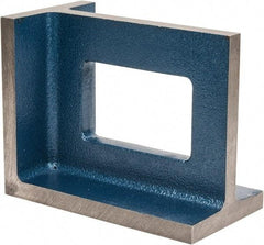 Interstate - 1 Hole, 10" High x 5-1/2" Wide x 8" Deep, Right Angle Iron - Semi-Steel, Machined, Parallel to within 0.003" per 6", Square to within 0.004" per 6" - Strong Tooling