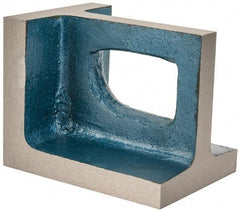 Interstate - 1 Hole, 5" High x 3-3/4" Wide x 4" Deep, Right Angle Iron - Semi-Steel, Precision Ground, Parallel & Square to within 0.0018" per 6" - Strong Tooling