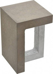 Interstate - 1 Hole, 6" High x 4" Wide x 4" Deep, Right Angle Iron - Semi-Steel, Precision Ground, Parallel & Square to within 0.0018" per 6" - Strong Tooling