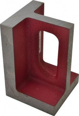 Suburban Tool - 1 Hole, 6" High x 4" Wide x 4" Deep, Right Angle Iron - Cast Iron, Machined, 7/8" Thick, Parallel & Square to within 0.002" per 6" - Strong Tooling