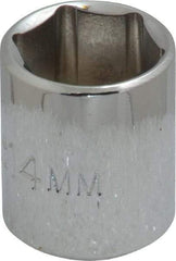 Proto - 1/4" Drive, Standard Hand Socket - 6 Points, 7/8" OAL, Chrome Vanadium, Chrome Finish - Strong Tooling