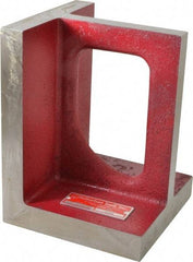 Suburban Tool - 1 Hole, 8" High x 6" Wide x 6" Deep, Right Angle Iron - Cast Iron, Precision Ground, 1" Thick, Parallel to within 0.00025" per 6", Square to within 0.0005" per 6" - Strong Tooling