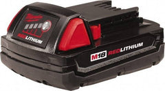 Milwaukee Tool - 18 Volt Lithium-Ion Power Tool Battery - 1.5 Ahr Capacity, 1/2 hr Charge Time, Series M18 RED - Strong Tooling