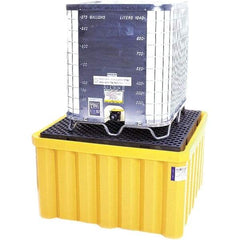 UltraTech - 400 Gal Sump, 8,000 Lb Capacity, Polyethylene Spill Deck or Pallet - 59" Long x 59" Wide x 33" High, Drain Included, 1 Tank Drum Configuration - Strong Tooling