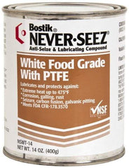 Bostik - 14 oz Can High Temperature Anti-Seize Lubricant - With PTFE, -5 to 475°F, White, Food Grade, Water Resistant - Strong Tooling