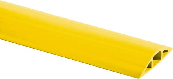 Hubbell Wiring Device-Kellems - 1 Channel, 25 Ft Long, 1/2" Max Compatible Cable Diam, Yellow PVC On Floor Cable Cover - 3" Overall Width x 3/4" Overall Height, 3/4" Channel Width x 1/2" Channel Height - Strong Tooling