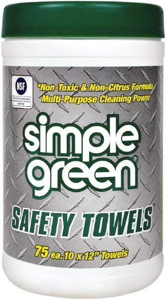 Simple Green - Pre-Moistened General Purpose Wipes - Center Pull, 12" x 10" Sheet Size - Strong Tooling