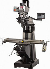 Vectrax - 9" Table Width x 48" Table Length, Variable Speed Pulley Control, 3 Phase Knee Milling Machine - R8 Spindle Taper, 2 hp - Strong Tooling