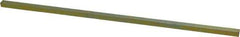 Precision Brand - 12" Long, Gold Dichromate-Plated Key Stock - Medium Carbon Steel - Strong Tooling