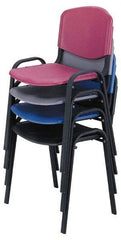 Safco - Black Stackinging Chair - 21 Inch Wide x 18 Inch Deep x 7 Inch High - Strong Tooling