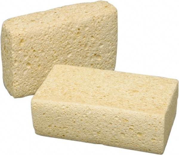 Ability One - 6-1/4" Long x 2-1/8" Wide x 1" Thick Scouring Sponge - Nonabrasive, Tan - Strong Tooling