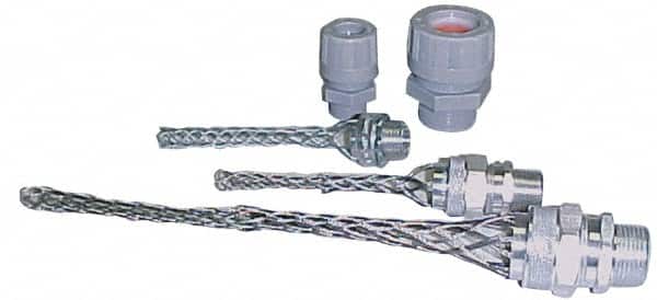 Woodhead Electrical - 13.21 to 18.54mm Capacity, Safeway, Straight Strain Relief Cord Grip - 7" Long, Aluminum - Strong Tooling