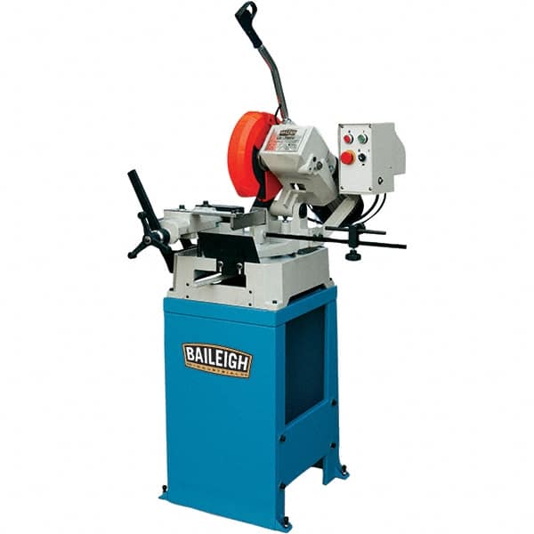 Baileigh - 1 Cutting Speed, 10" Blade Diam, Cold Saw - 54 RPM Blade Speed, Floor Machine, 1 Phase, Compatible with Ferrous/Non-Ferrous Material - Strong Tooling