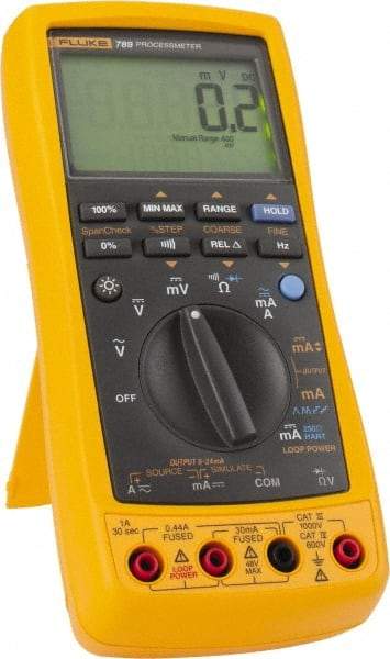 Fluke - 789, CAT III, 1,000 VAC/VDC, Digital Auto Ranging Average Responding Manual Ranging Multimeter - 40 mOhm, Measures Voltage, Capacitance, Current, Frequency, Resistance - Strong Tooling